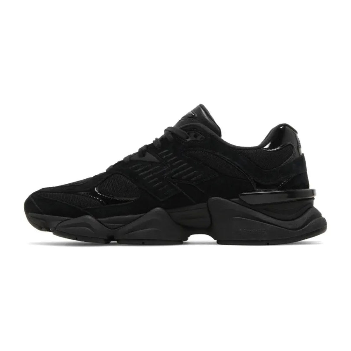 New Balance 9060 'Triple Black' Suede Patent