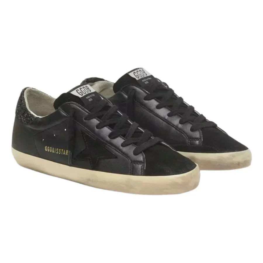Golden Goose Super-Star 'Black / Glitter Heel'