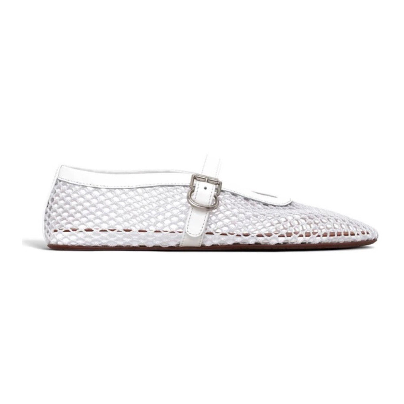 ALAÏA Mesh Ballet Flats 'Optical White' Secondary image