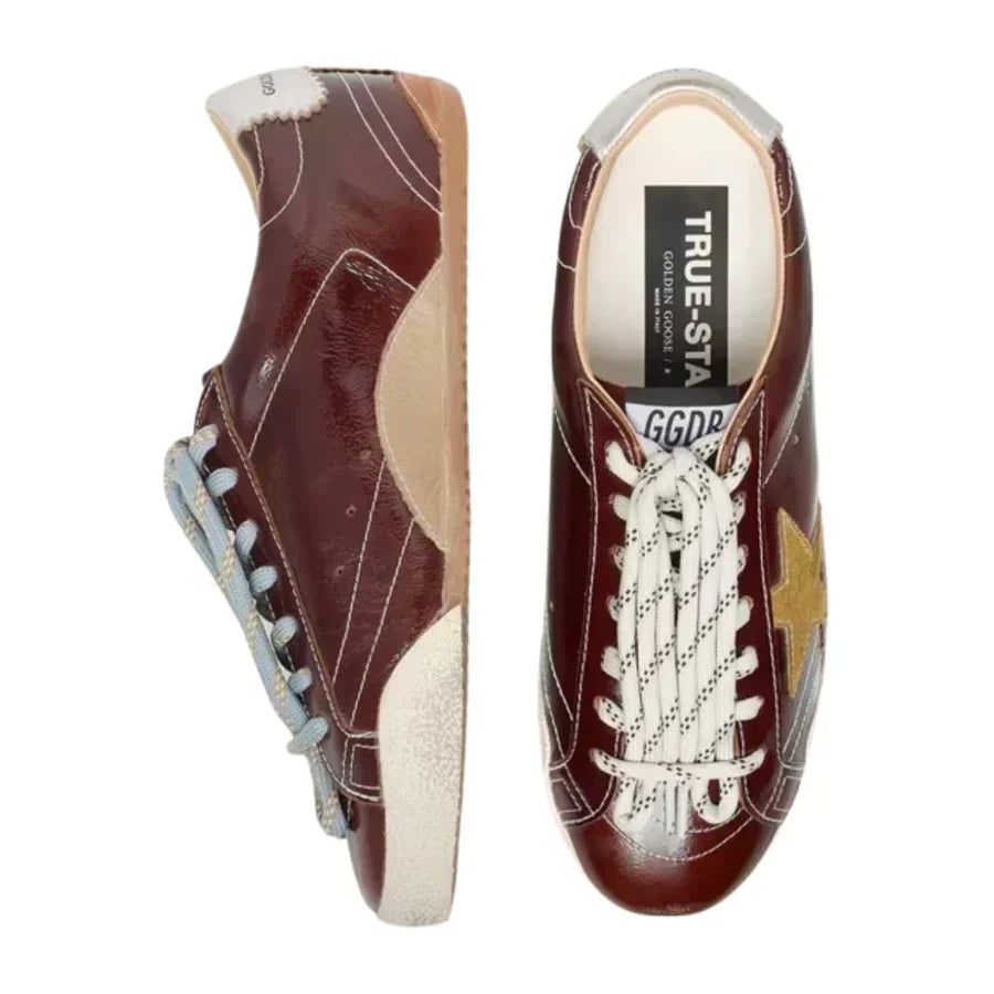 Golden Goose True-Star 'Burgundy Naplak / Gold'
