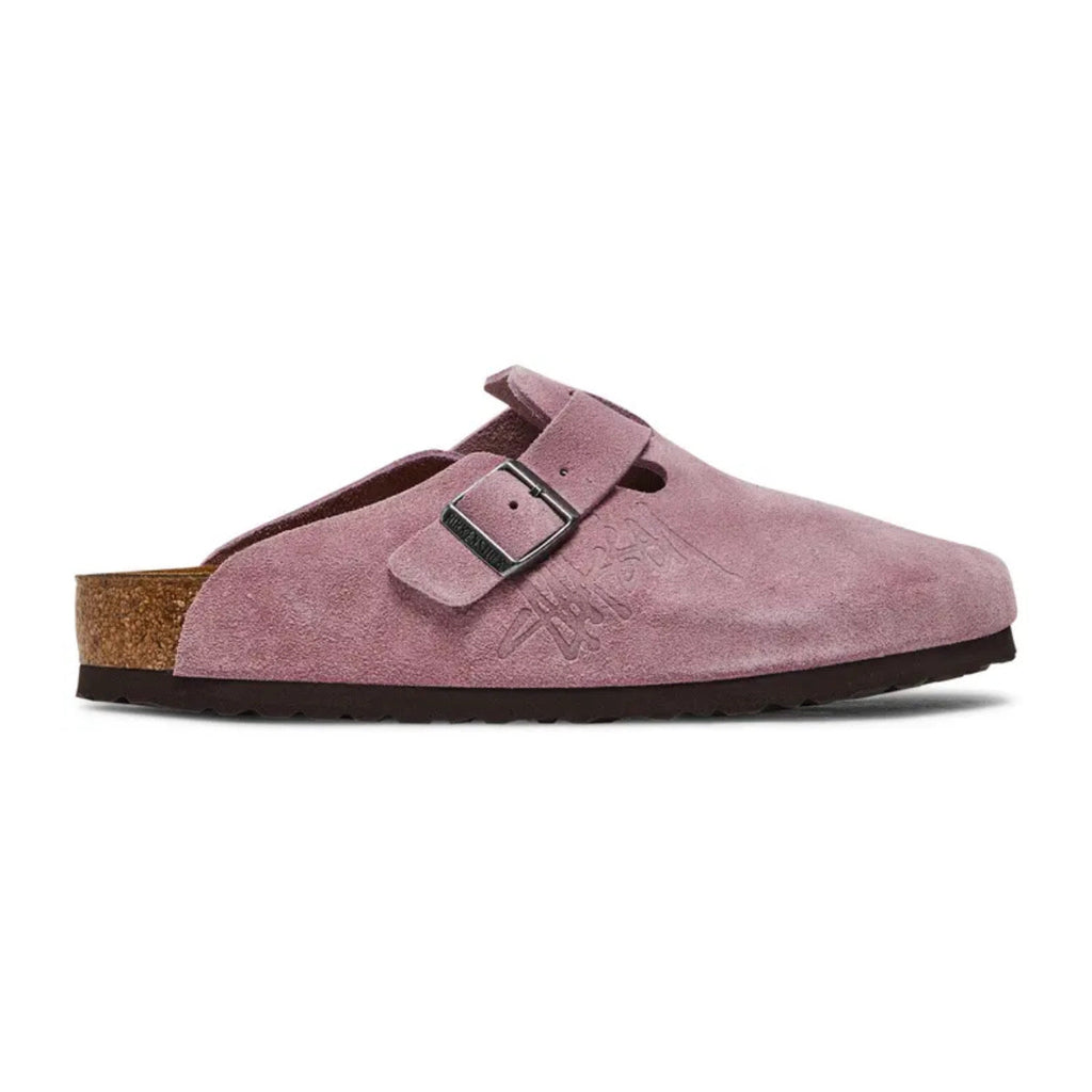 Stüssy x Birkenstock Boston Shaggy 'Dusty Pink'