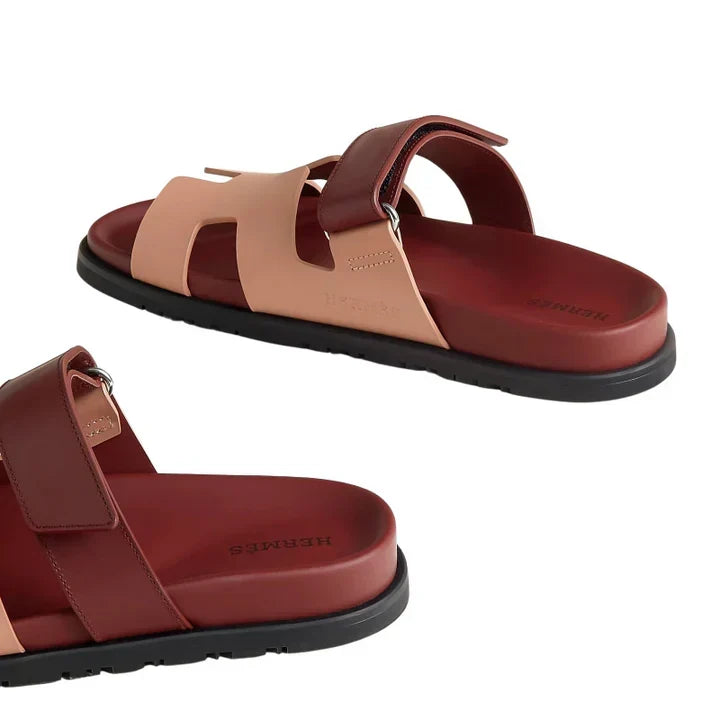 Hermès Chypre 'Bordeaux / Beige Perlino'