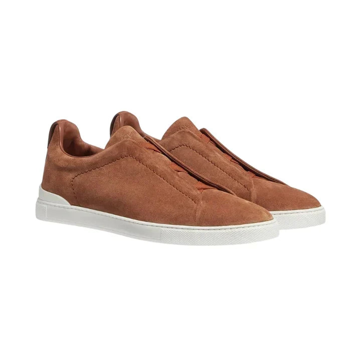 Zegna Triple Stitch Suede 'Tobacco'