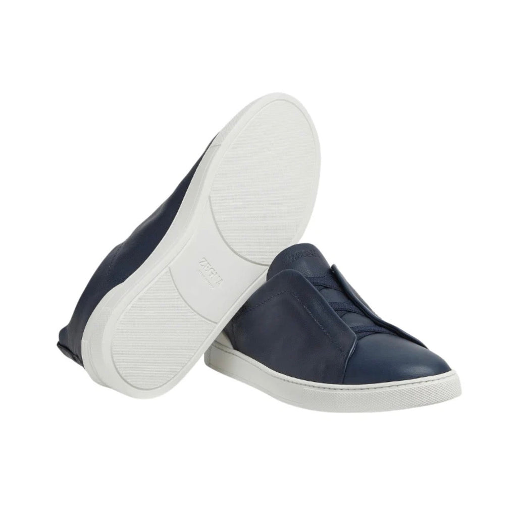 Zegna Triple Stitch Deerskin 'Navy Blue'