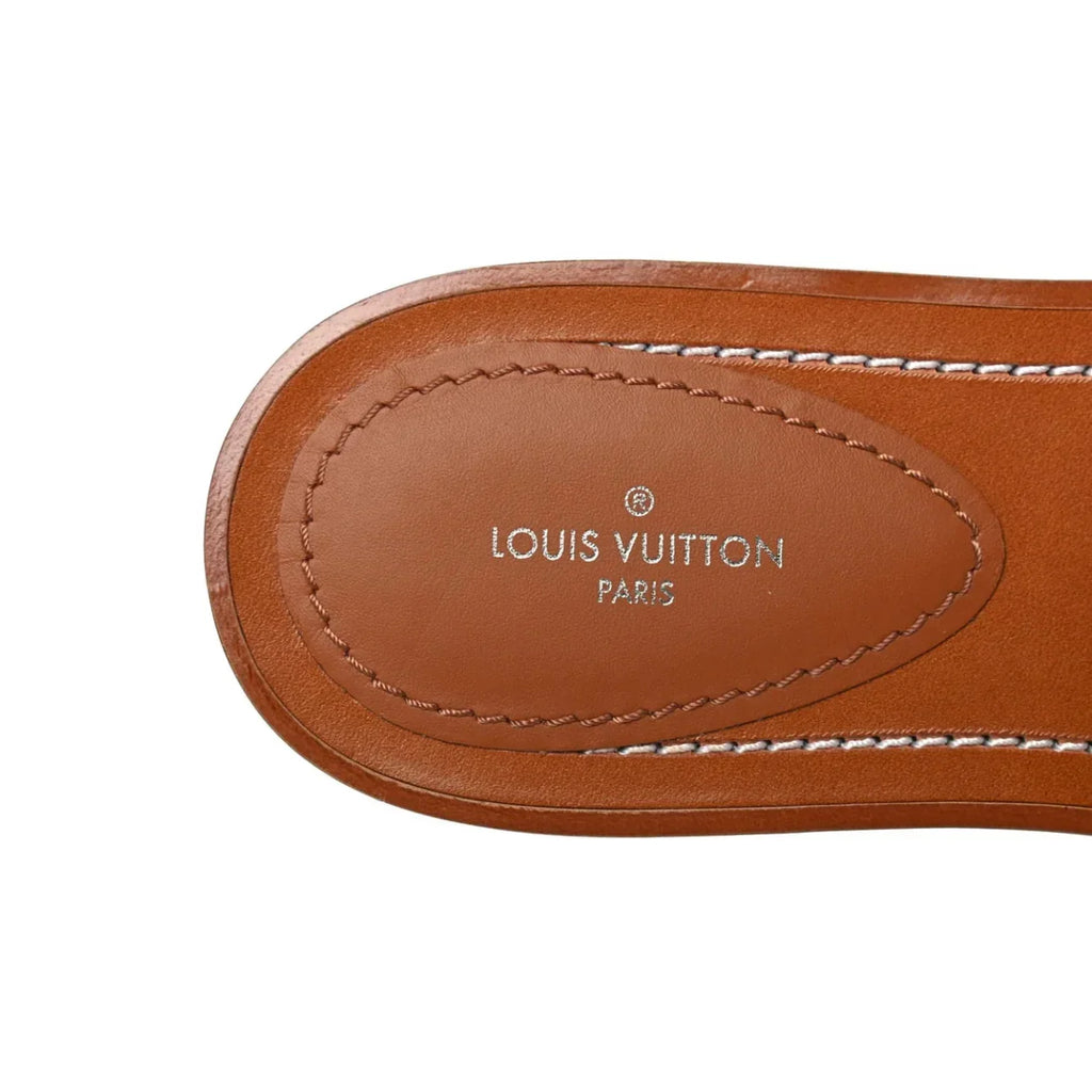Louis Vuitton Lock It Flat Mule 'Raffia / Monogram'