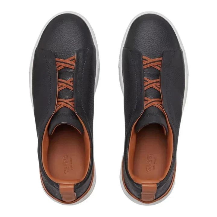 Zegna Triple Stitch Deerskin 'Black'