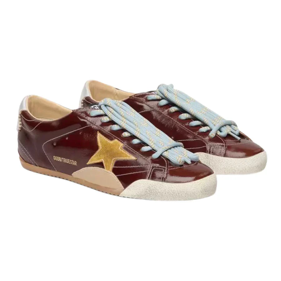 Golden Goose True-Star 'Burgundy Naplak / Gold'