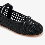 Miu Miu Woven Nappa Ballerina 'Black'