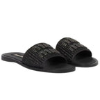 Miu Miu Woven Raffia Slide 'Black'