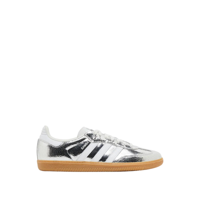 Silver Metallic / Cracked Leather