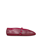 ALAÏA Mesh Ballet Flats 'Raspberry'