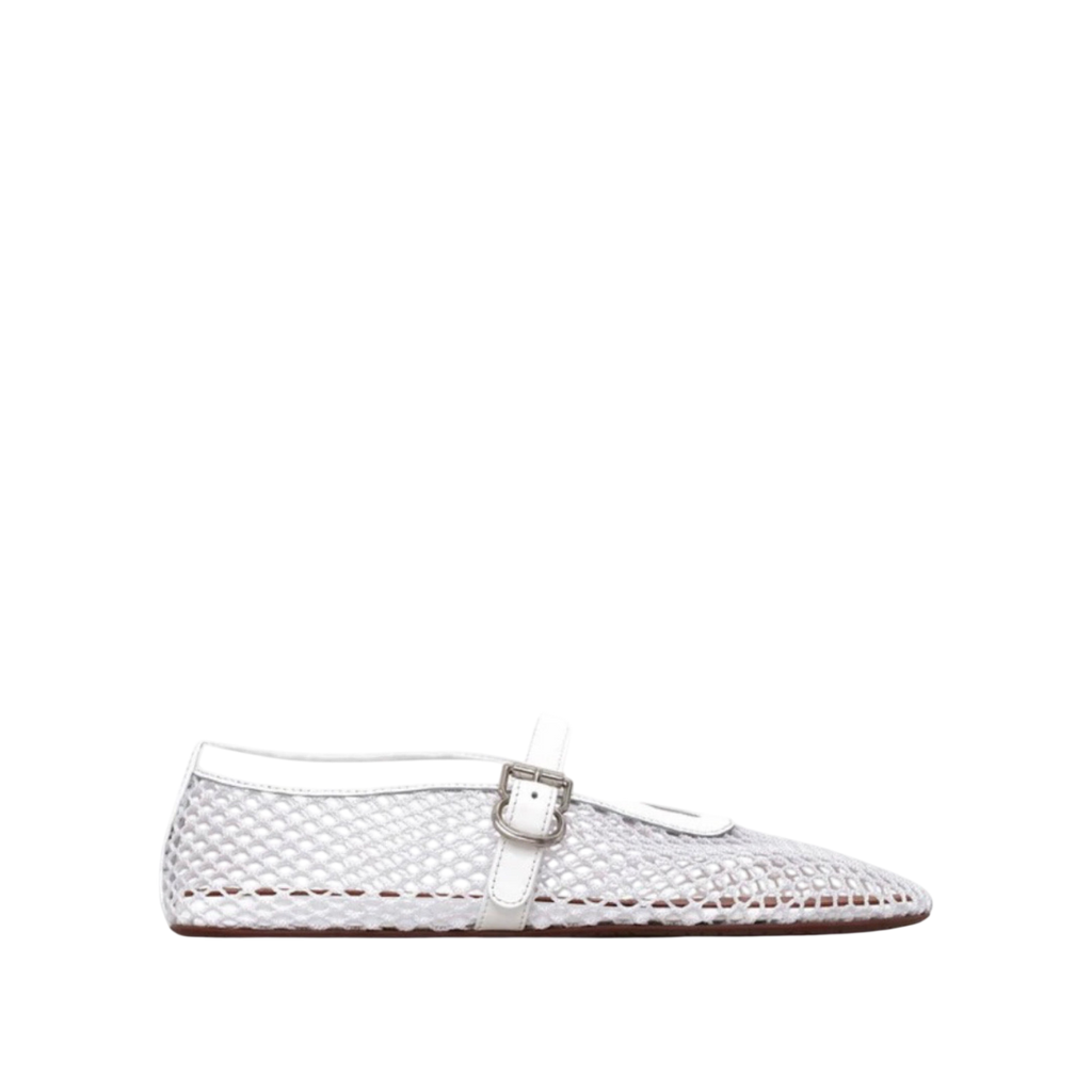 ALAÏA Mesh Ballet Flats 'Optical White'