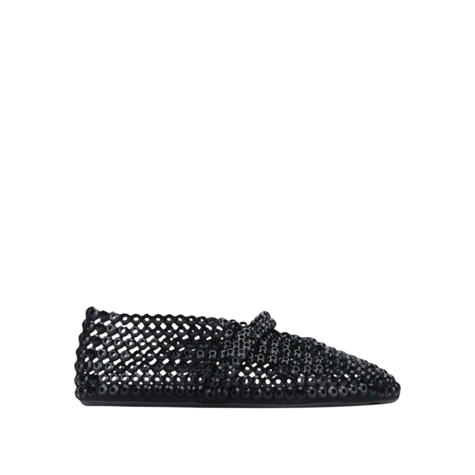 ALAÏA Glass-Embellished Ballet Flats 'Black' Main image