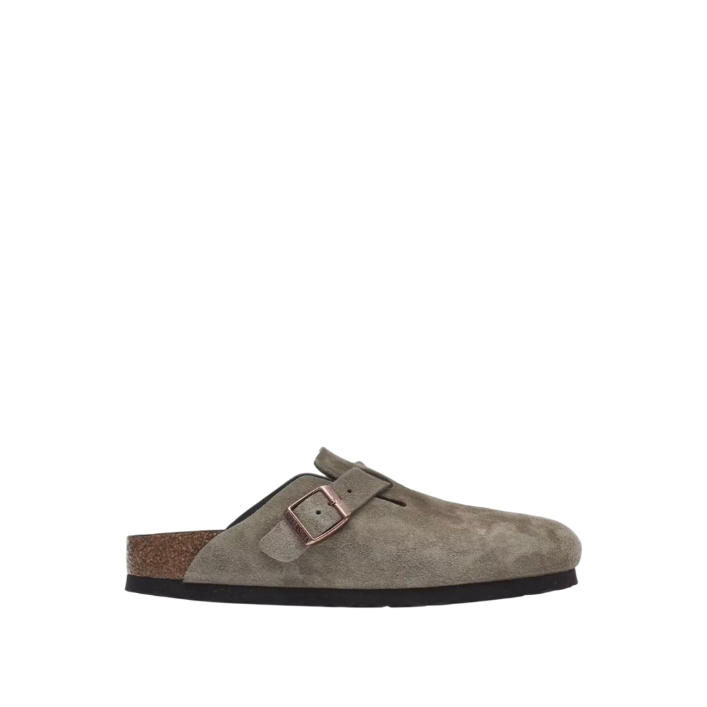 Birkenstock Boston Soft Footbed – Suede Taupe