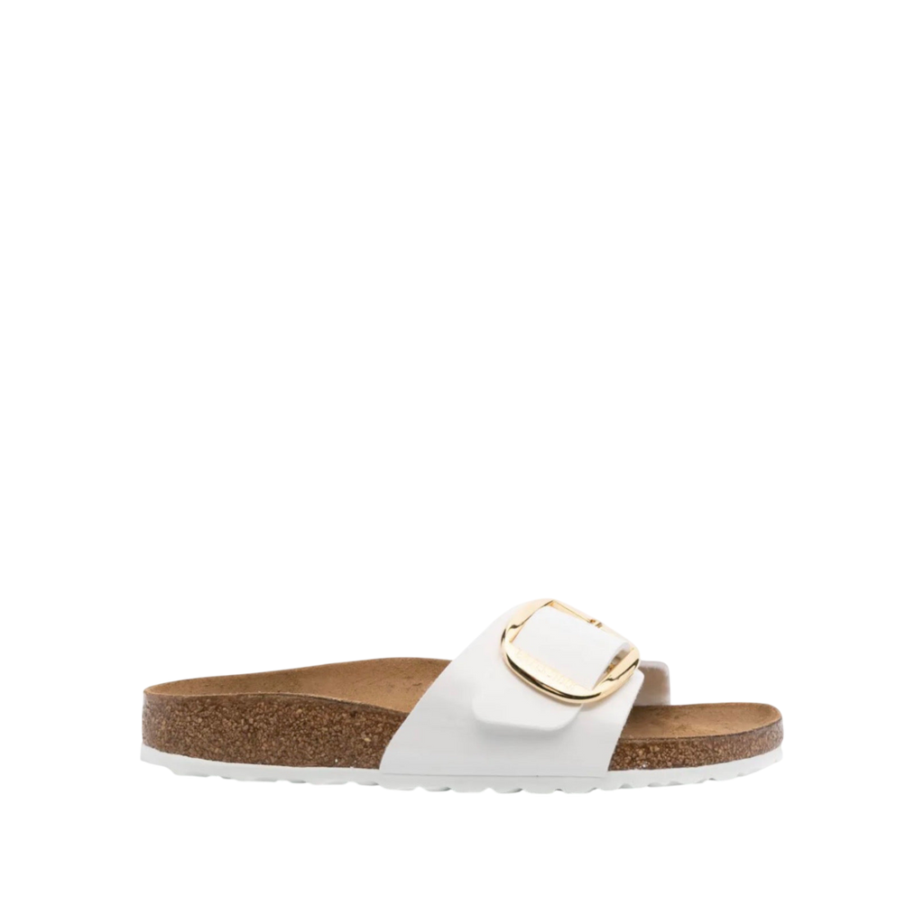 Birkenstock Madrid Big Buckle Patent 'White'