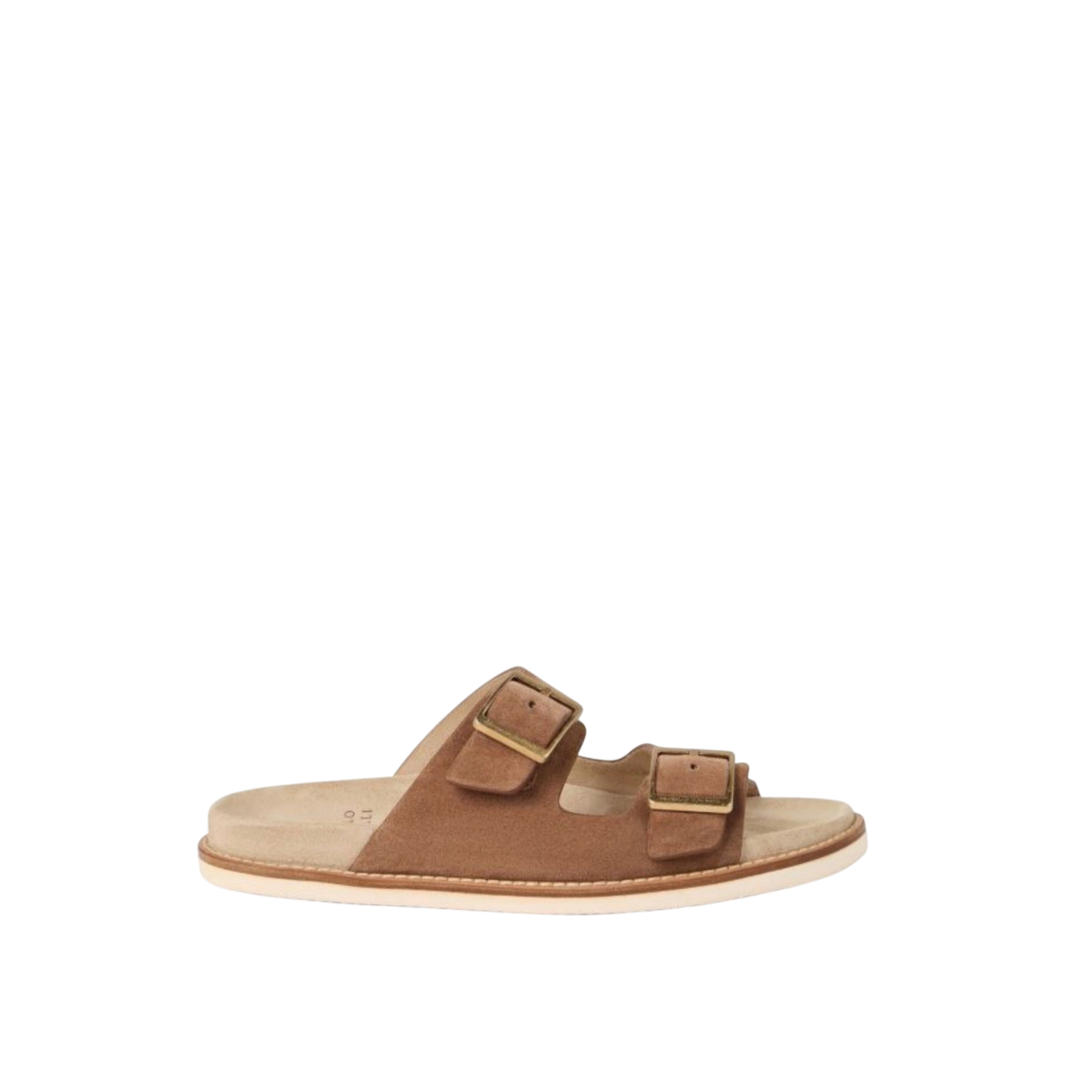 Brunello Cucinelli Double-Strap Suede Sandals 'Beige' Main image