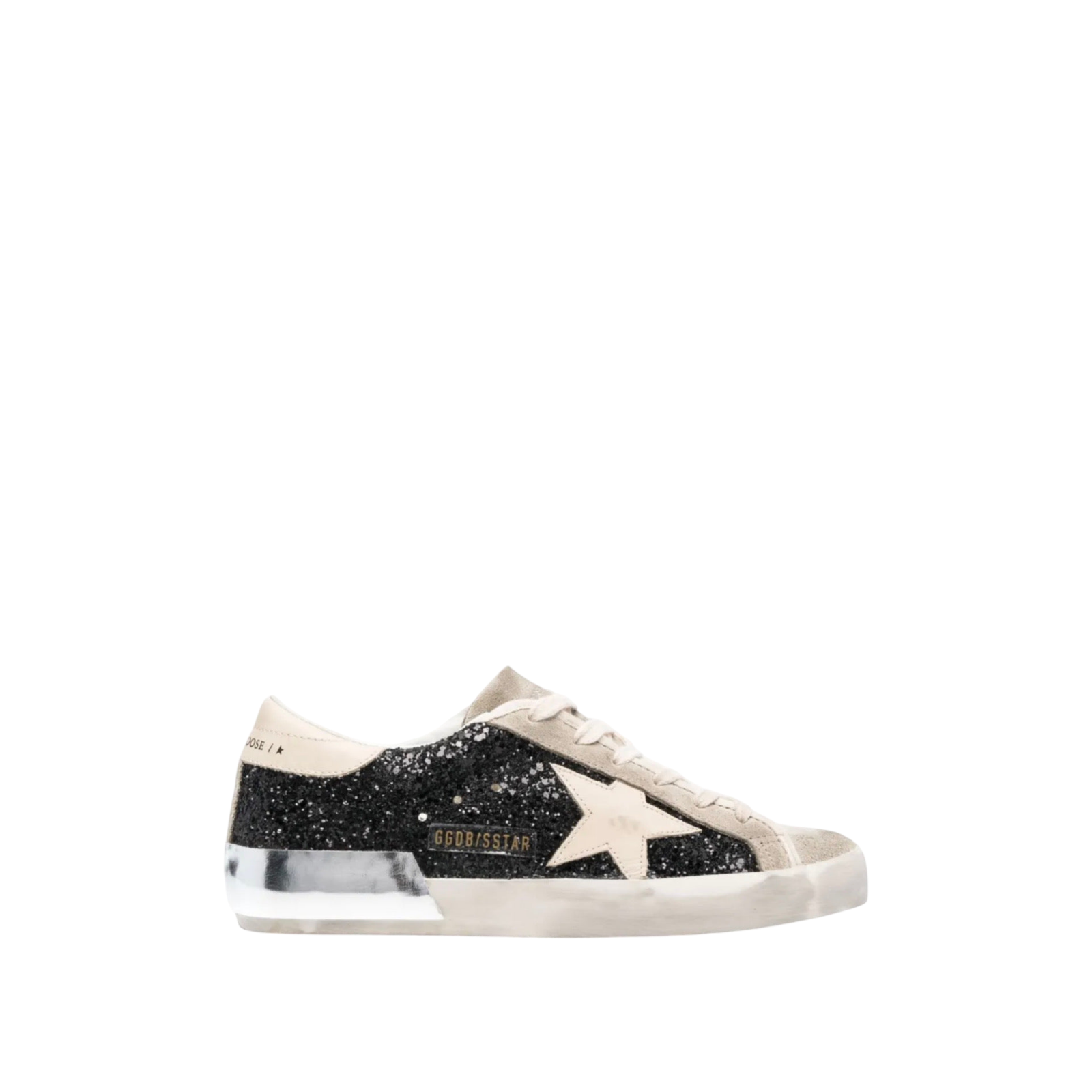 Golden Goose Super-Star 'Black Glitter / Cream'