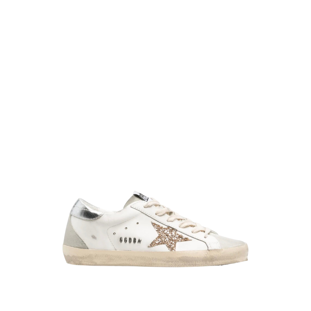 Golden Goose Super-Star 'White / Gold Glitter'