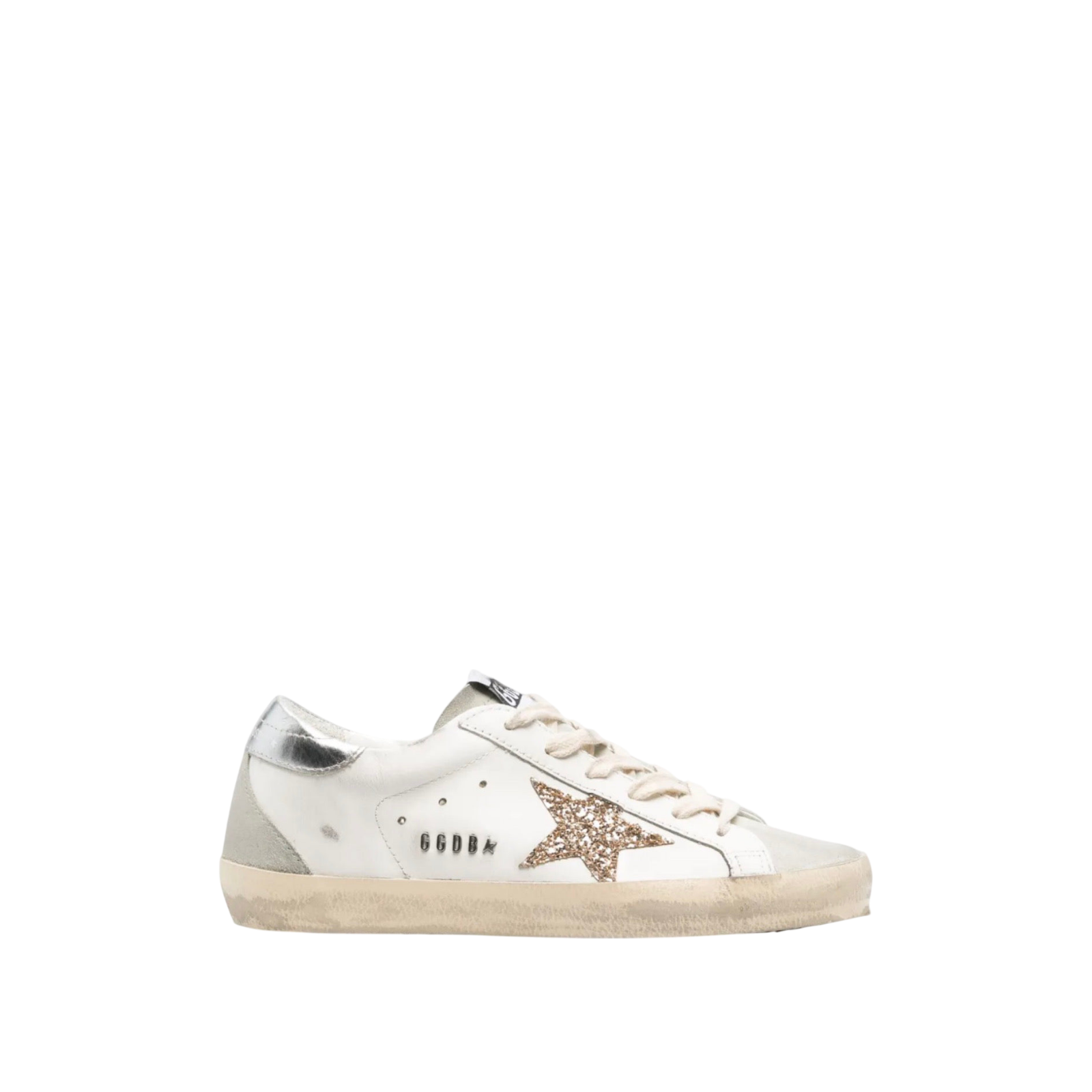 Golden Goose Super-Star 'White / Gold Glitter'