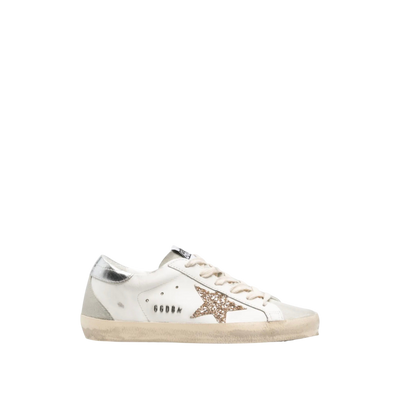 Golden Goose Super-Star 'White / Gold Glitter'