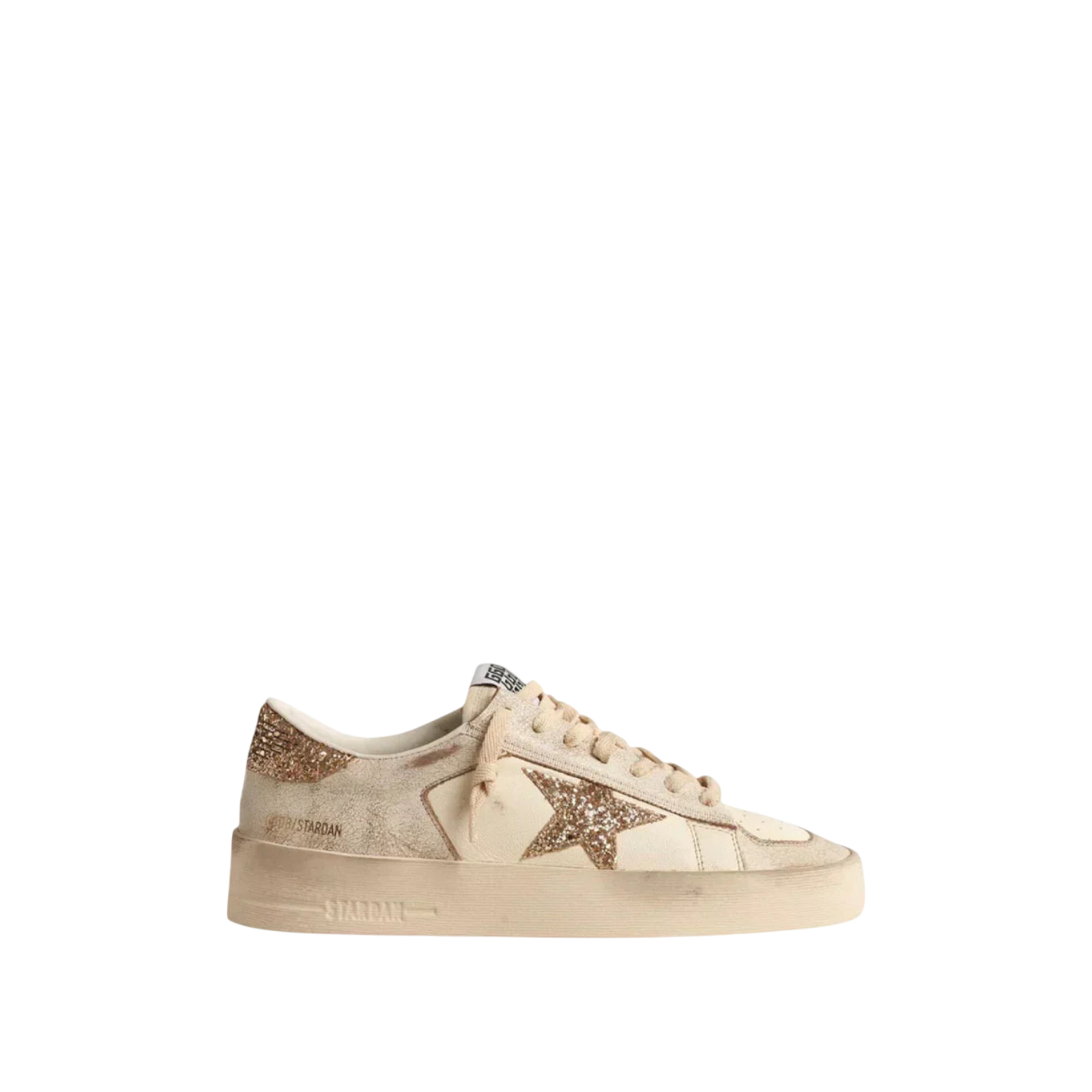 Golden Goose Stardan 'Ecru / Gold Glitter'