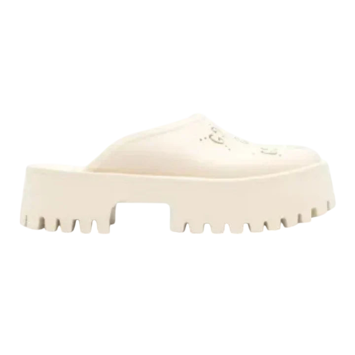 Gucci Perforated GG Platform Mule 'Ivory'