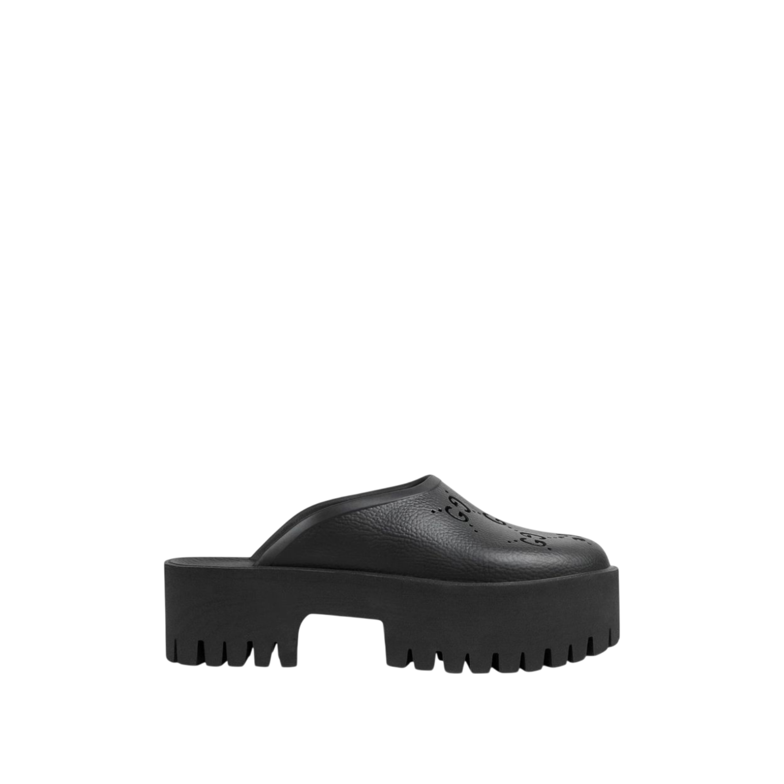 Gucci Perforated GG Platform Mule 'Black' Main image