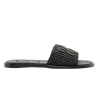 Miu Miu Woven Raffia Slide 'Black'