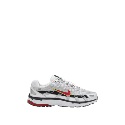 Metallic Silver / Red