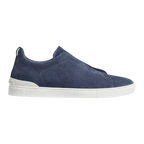 Zegna Grey Mélange Suede Triple Stitch™ Sneakers