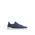 Zegna Grey Mélange Suede Triple Stitch™ Sneakers