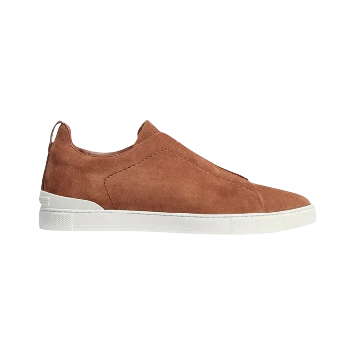 Zegna Triple Stitch Suede 'Tobacco' Secondary image
